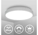 B.K.Licht LED Bad-Deckenleuchte Silber IP44 12W 4000K Bild 1