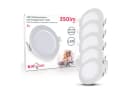 B.K.Licht LED Einbaustrahler 5er Set IP65 Ultraflach Weiß Bild 4