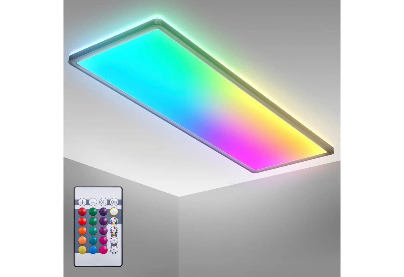 B.K.Licht LED Deckenleuchte BK_PL1555 Schwarz RGBW Dimmbar - Bild 2