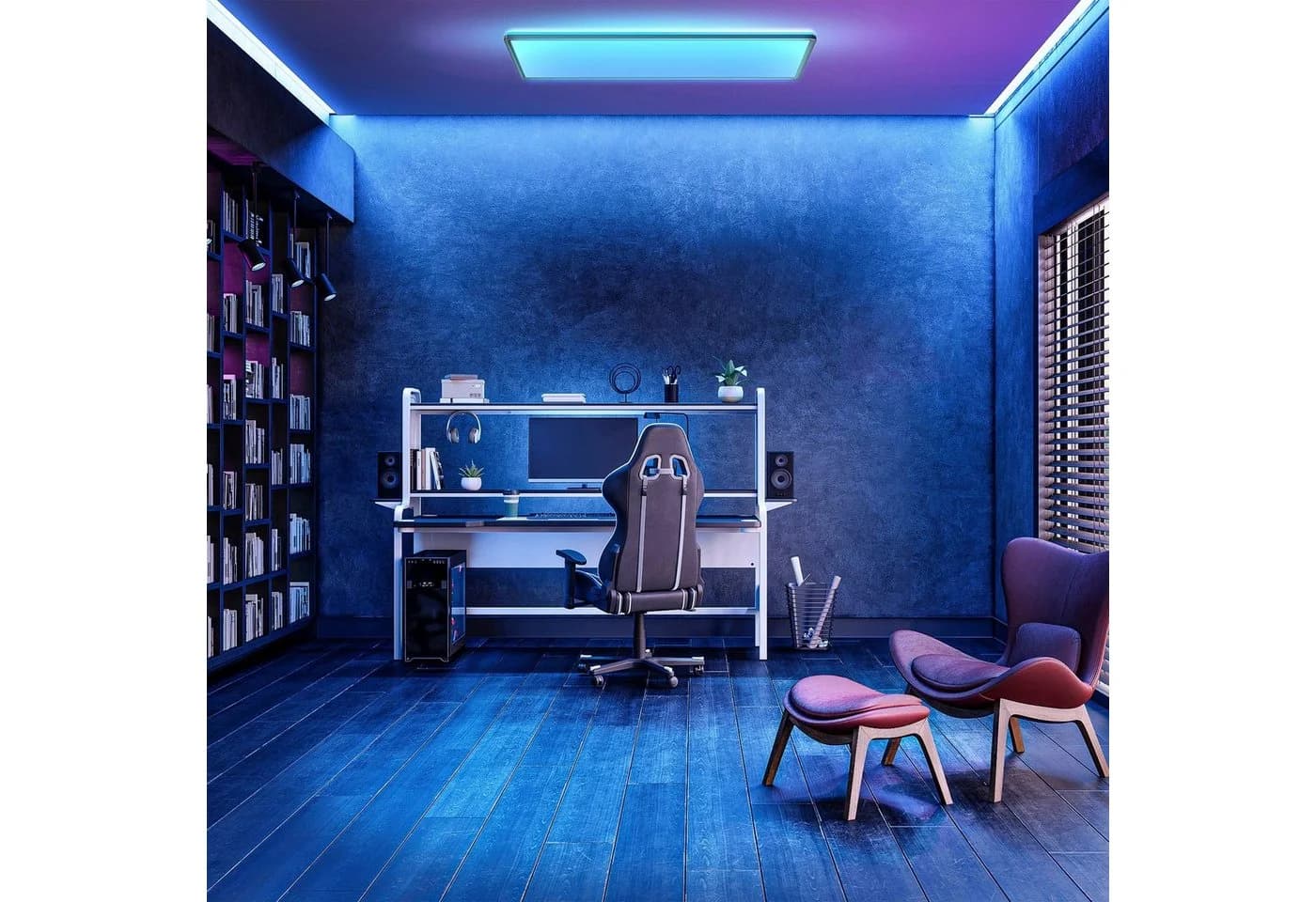 B.K.Licht LED Deckenleuchte BK_PL1555 Schwarz RGBW Dimmbar - Bild 4