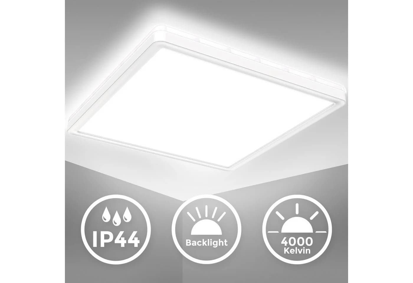 B.K.LICHT LED Deckenleuchte Ultraflach Neutralweiß - Bild 4