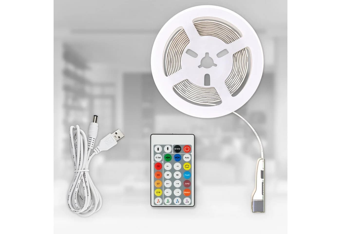 B.K.Licht LED Stripe USB RGBIC 5m mit Musiksensor und Fernbedienung - Bild 3
