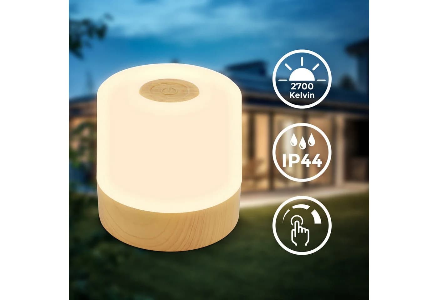 Briloner Leuchten Außen-Tischleuchte LED Tischlampe kabellos Akku dimmbar Balkon Garten Camping - Bild 3