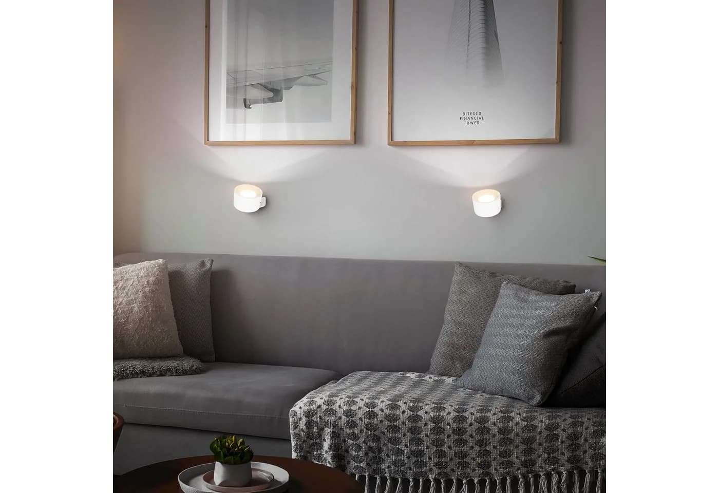 B.K.LICHT LED Wandleuchte BKL1596 Weiß Akku Dimmbar CCT