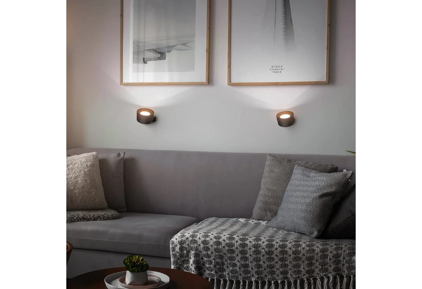 B.K.LICHT LED Wandleuchte Schwarz Magnetisch Akku Dimmbar