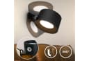 B.K.LICHT LED Wandleuchte Schwarz Magnetisch Akku Dimmbar Bild 4