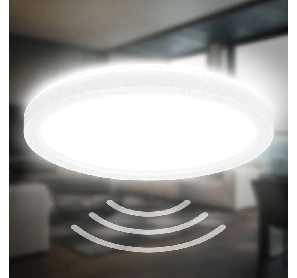 B.K.Licht LED Deckenleuchte mit Bewegungsmelder IP44 Weiß - Bild 2
