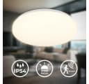 B.K.Licht LED Deckenleuchte mit Bewegungsmelder IP54 Weiß Bild 2