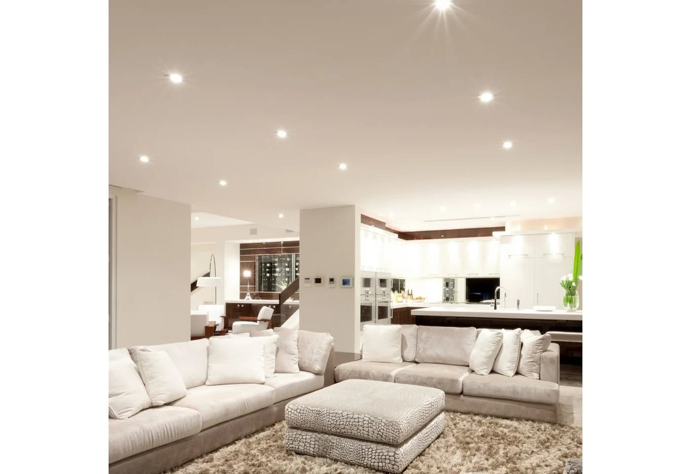 B.K.LICHT 6er Set LED Einbaustrahler Ultraflach Weiß IP20
