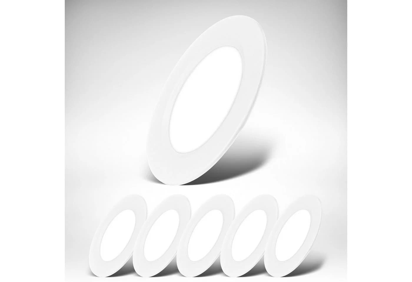 B.K.LICHT 6er Set LED Einbaustrahler Ultraflach Weiß IP20 - Bild 2