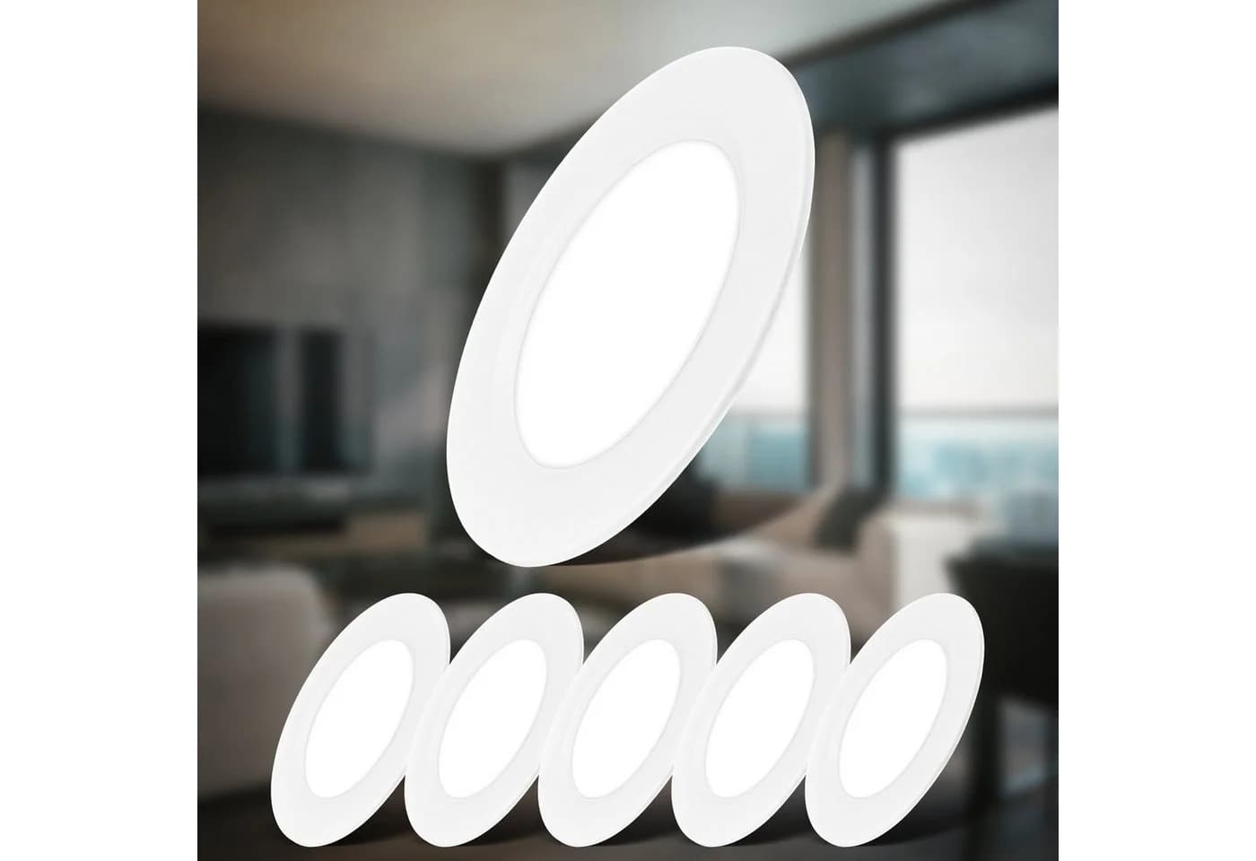 B.K.LICHT 6er Set LED Einbaustrahler Ultraflach Weiß IP20 - Bild 4