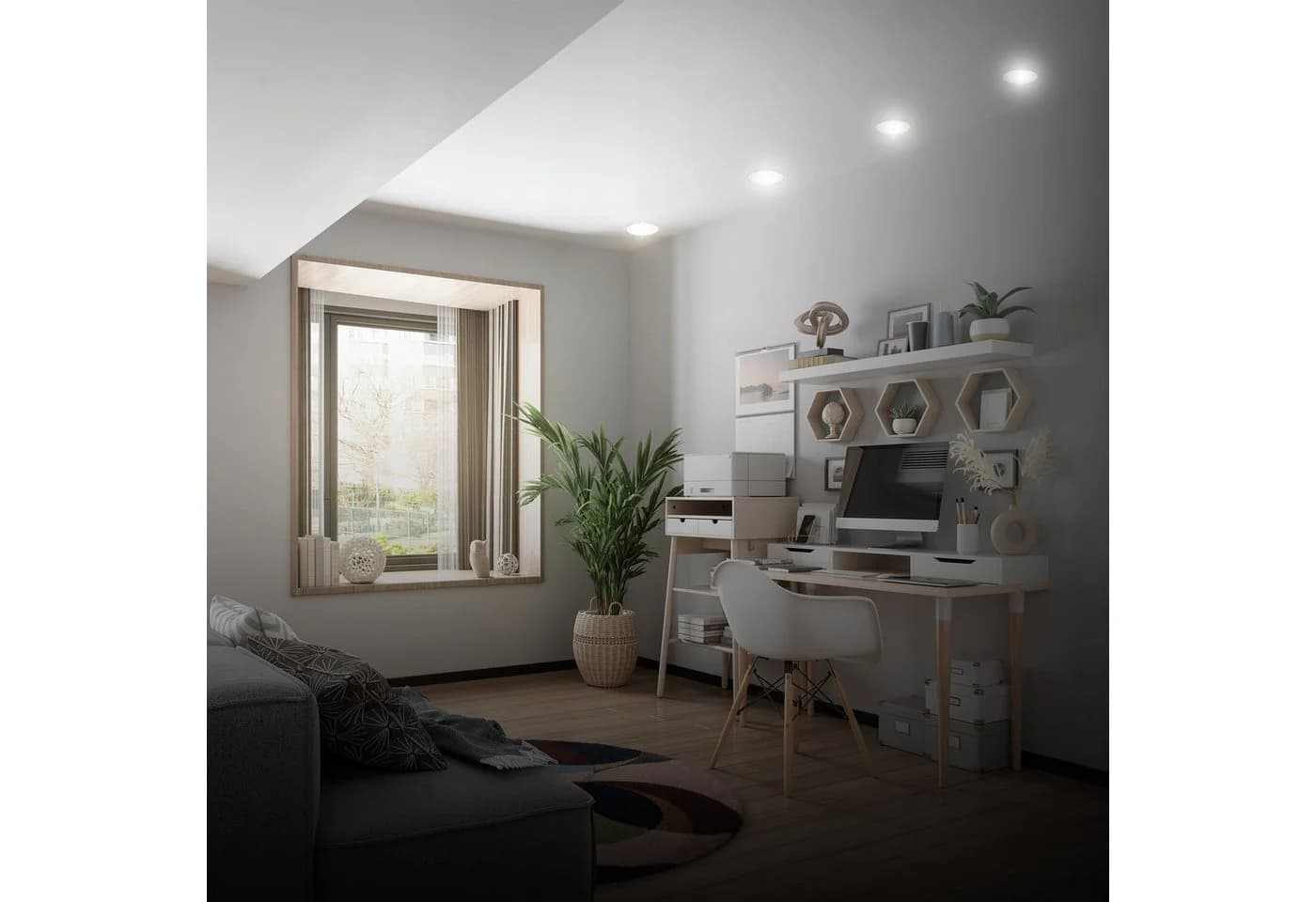 B.K.LICHT 6er Set LED Einbaustrahler Ultraflach Weiß IP20 - Bild 5