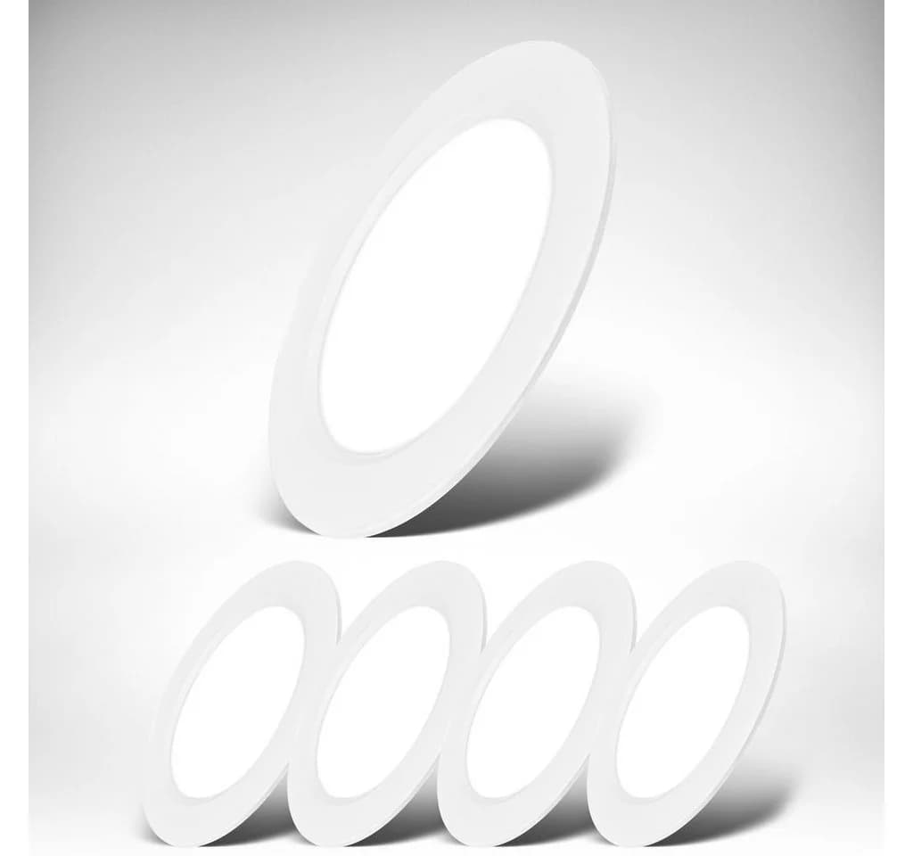 B.K.LICHT 5er Set LED Einbaustrahler Ultraflach Weiß IP20 - Bild 3
