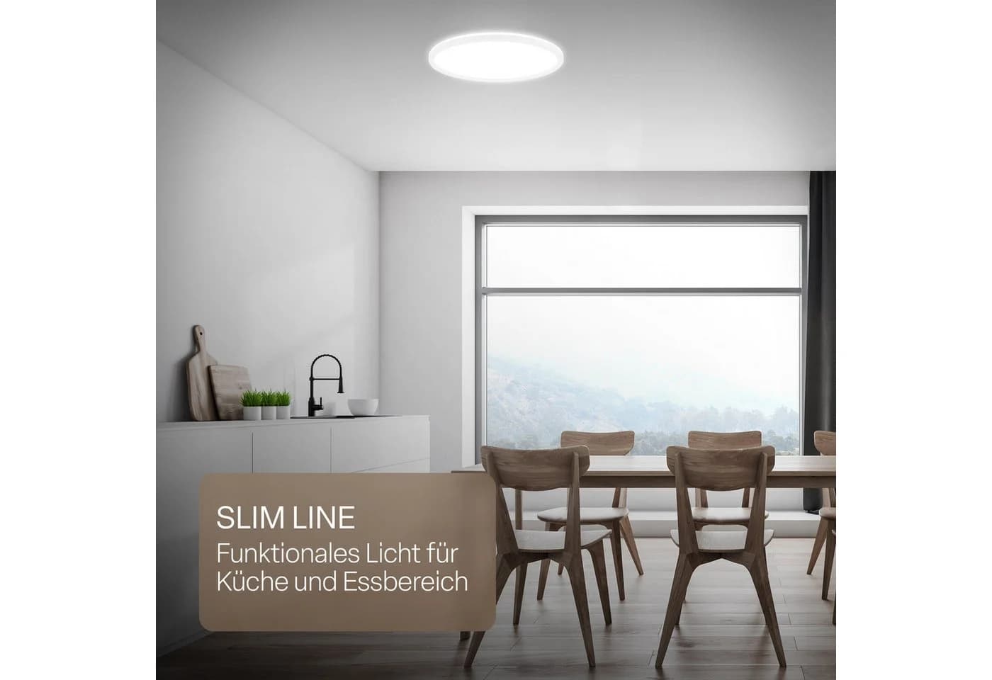 B.K.Licht LED Panel SHALLOW Deckenlampe Weiß Neutralweiß