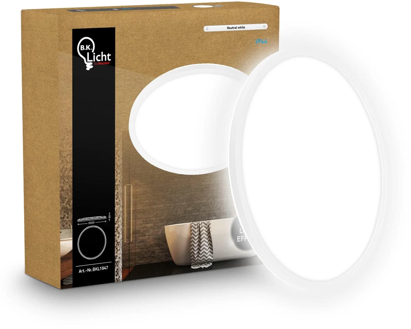 B.K.Licht LED Panel SHALLOW Deckenlampe Weiß Neutralweiß - Bild 3