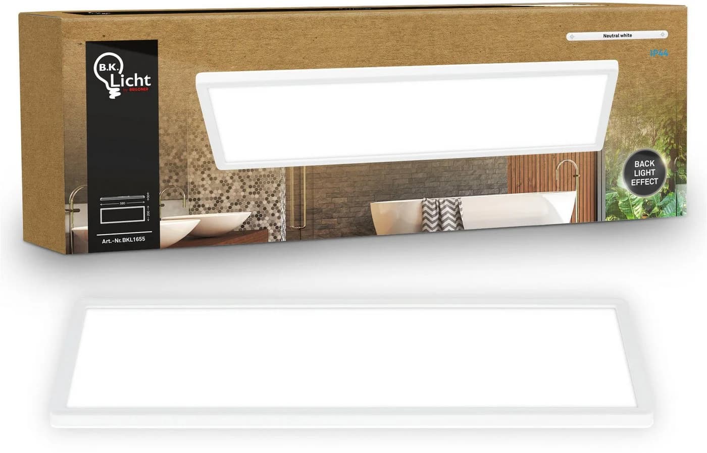 B.K.Licht LED Panel SHALLOW Neutralweiß IP44 Badlampe - Bild 2