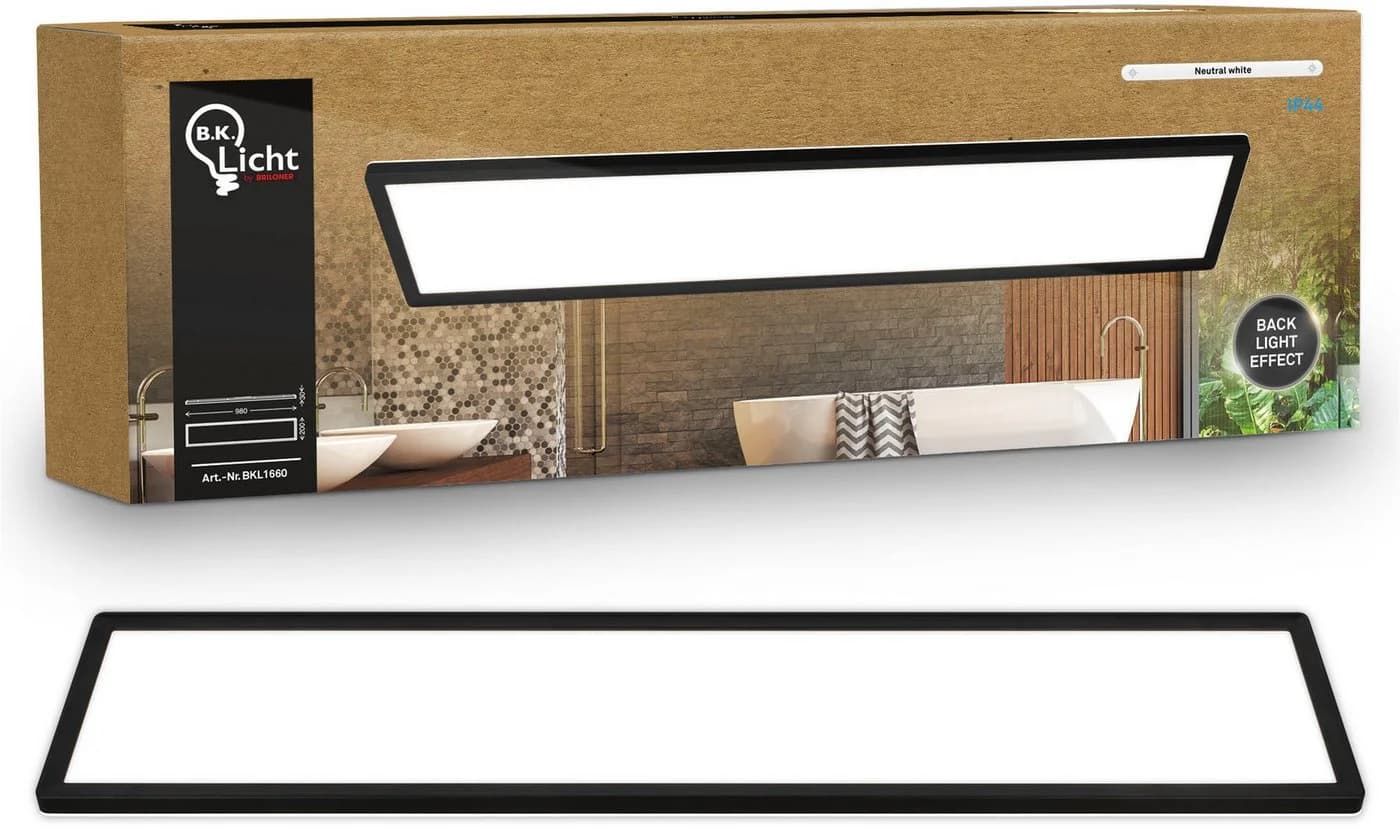 B.K.Licht LED Panel SHALLOW Schwarz Neutralweiß - Bild 3