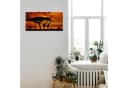 Artland Wandbild Giraffen Sonnenuntergang Leinwand Poster Bild 1