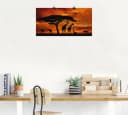 Artland Wandbild Giraffen Sonnenuntergang Leinwand Poster Bild 3