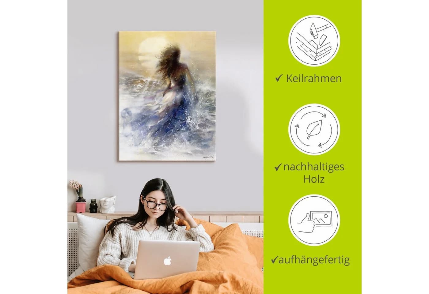 Artland Wandbild Sommer I Frau Leinwandbild Poster - Bild 5
