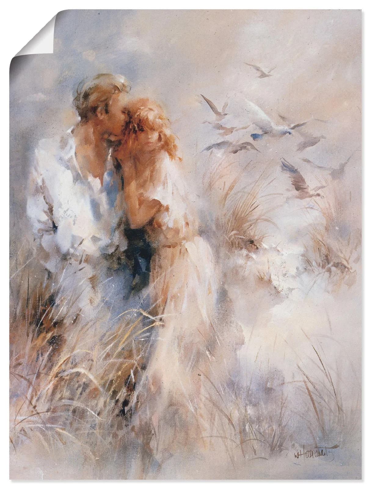 ARTLAND Wandbild Dichte Harmonie Leinwandbild Naturfarben 45x60 cm