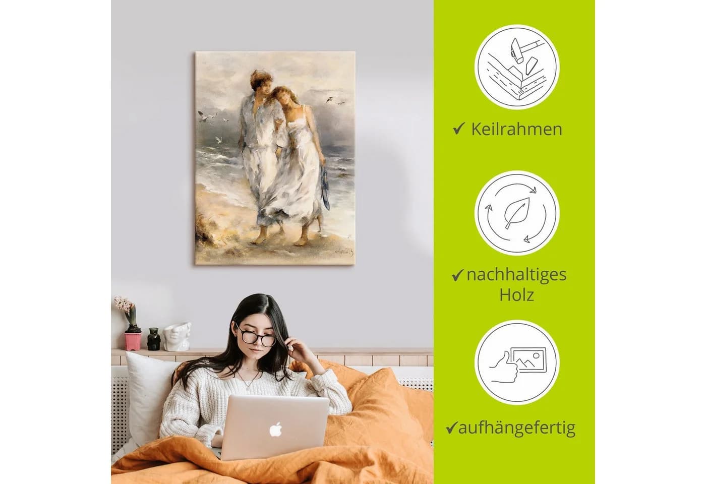 Artland Wandbild Verliebt Paar Leinwand Poster - Bild 5