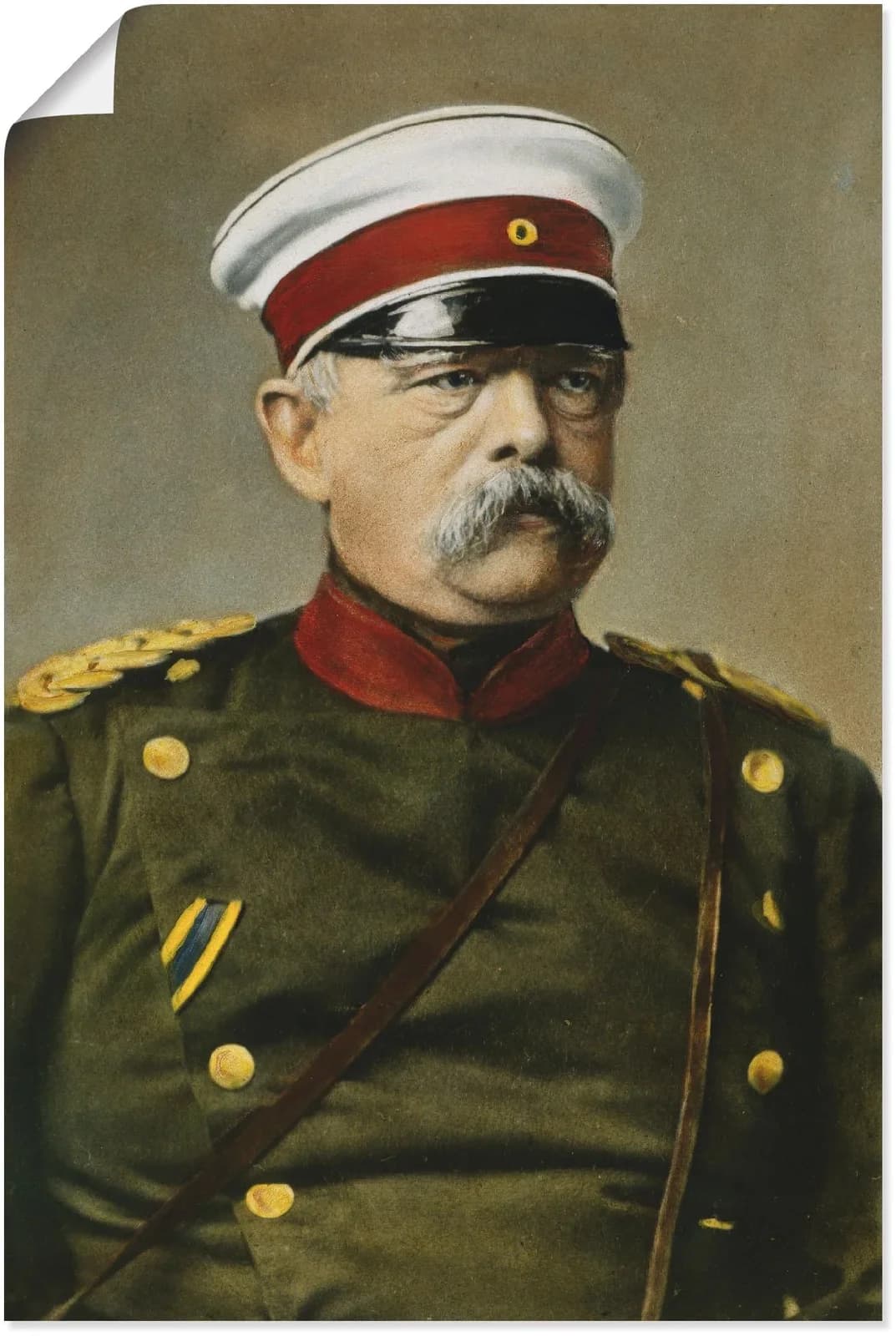 Wandbild ARTland Otto von Bismarck Grün Leinwandbild