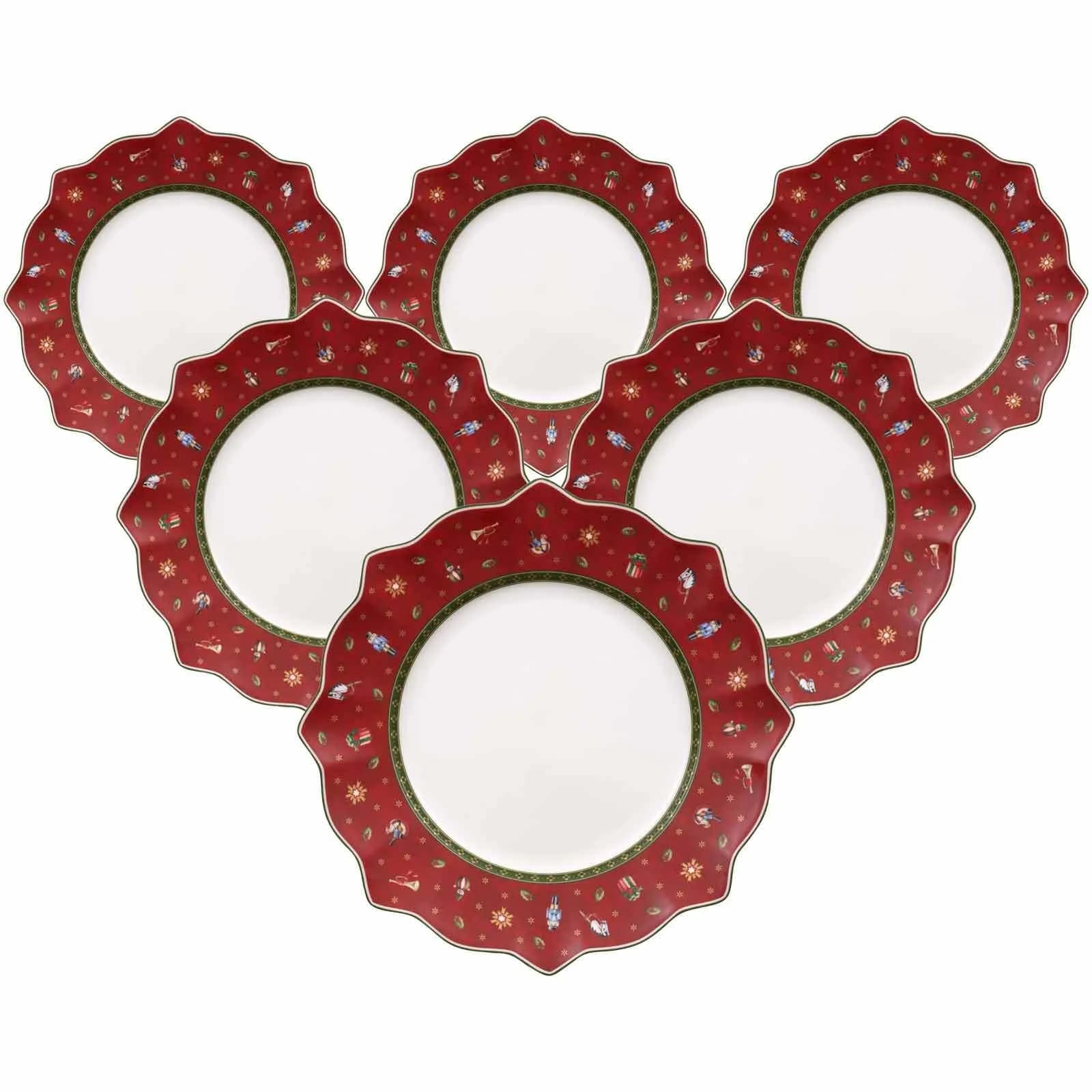 Villeroy & Boch Toy's Delight Speiseteller Rot 28,4 cm 6er Set