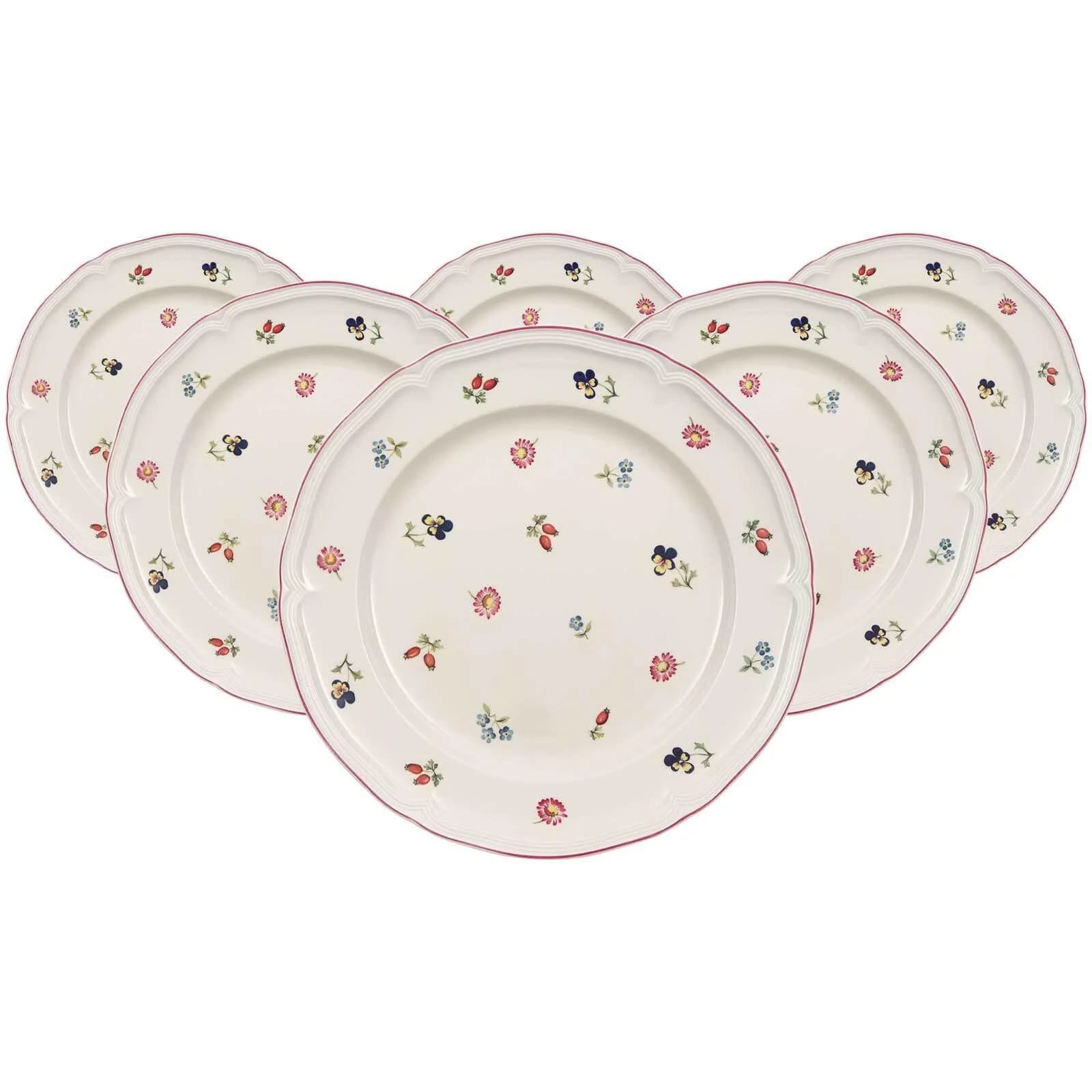 Villeroy & Boch Speiseteller Petite Fleur 6er Set Weiß