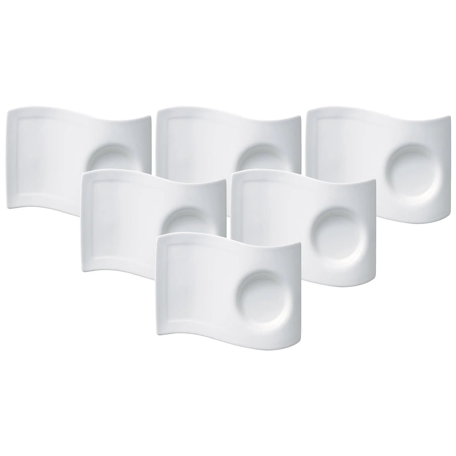 Villeroy & Boch Kaffee Unterteller NewWave 6er Set Weiß