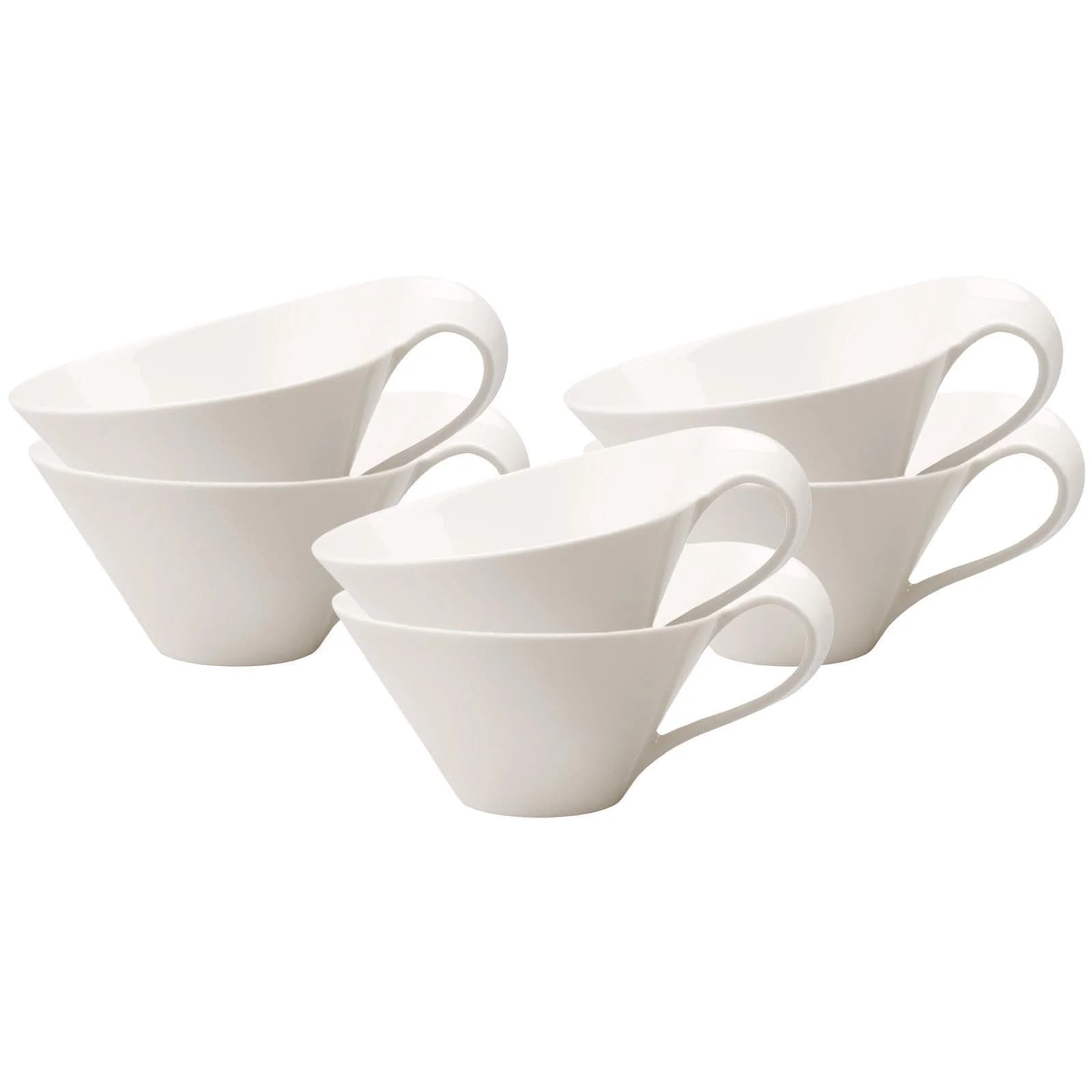 Villeroy & Boch NewWave Teetasse 220 ml 6er Set weiß Porzellan