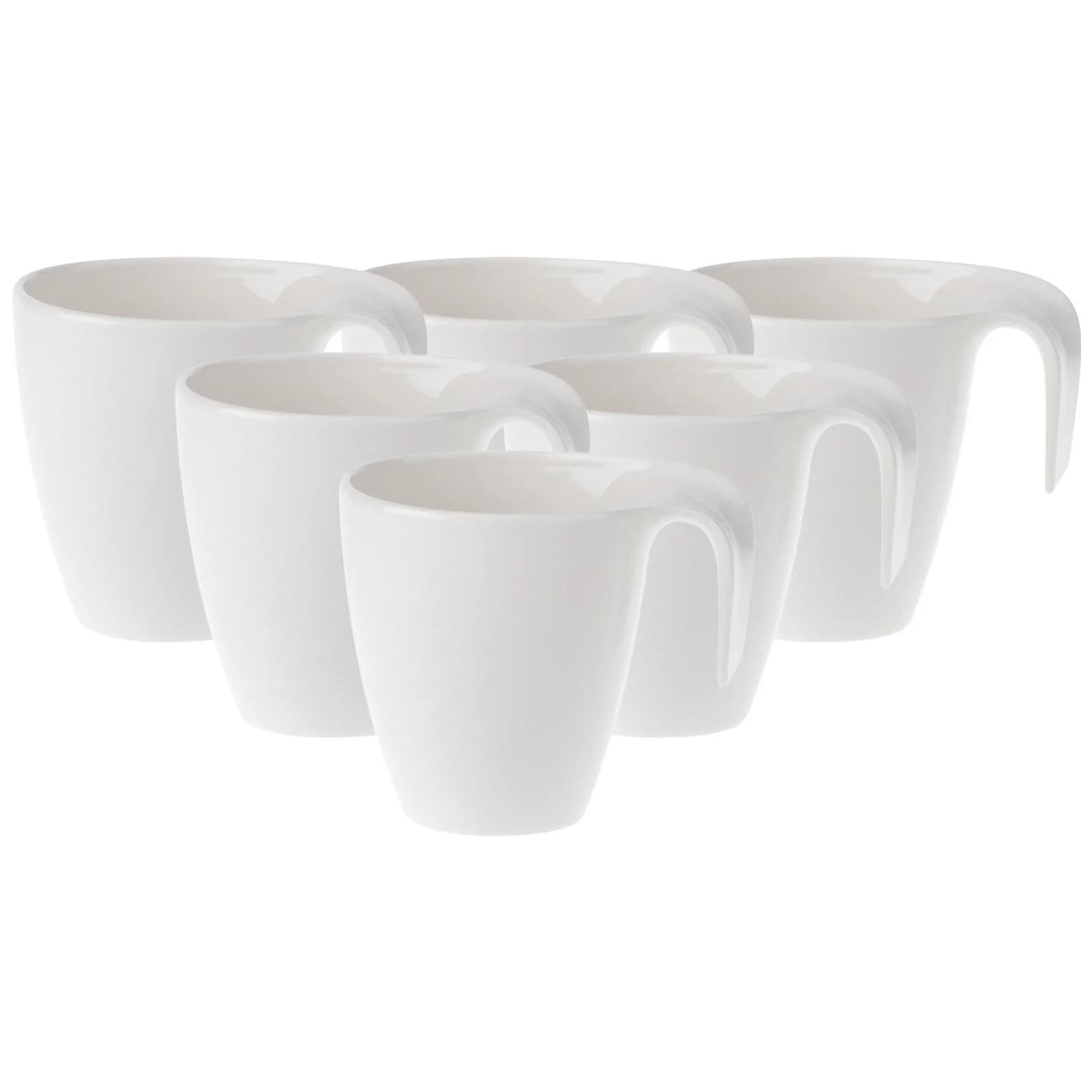 Eleganter Kaffeebecher aus Porzellan, weiß