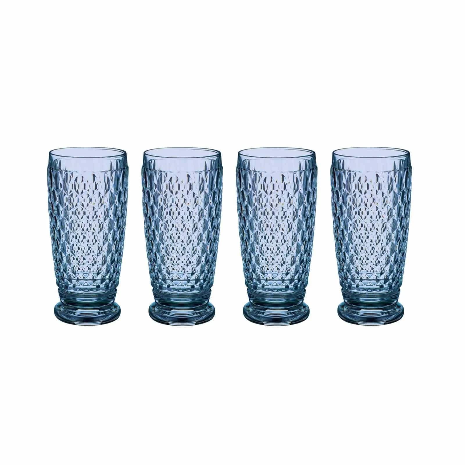 Eleganter Longdrinkglas mit Facettenmuster