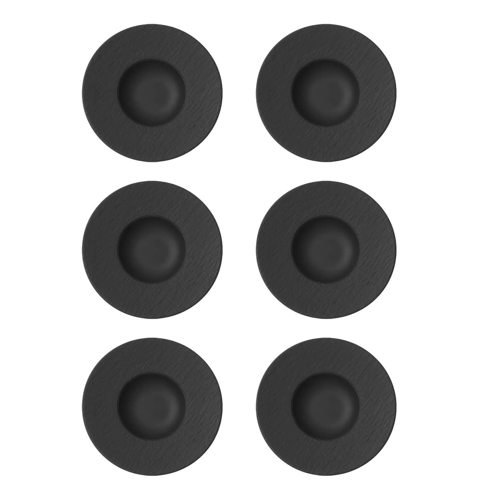 Villeroy & Boch Pastateller Manufacture Rock 6er Set Schwarz