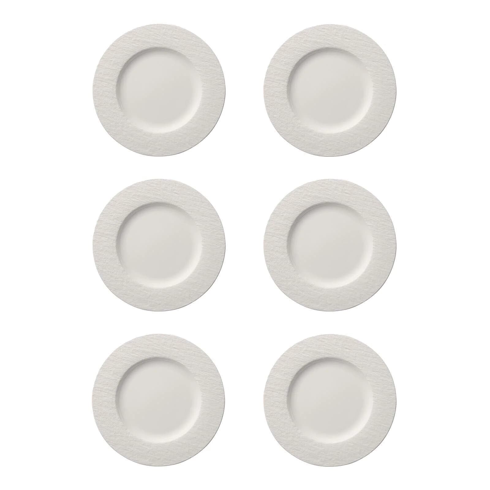 Villeroy & Boch Speiseteller Manufacture Rock 27 cm 6er Set Weiß