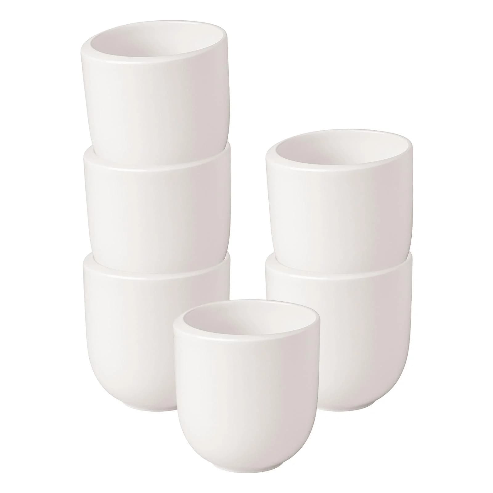 Villeroy & Boch NewMoon Kaffeebecher 320 ml 6er Set Weiß