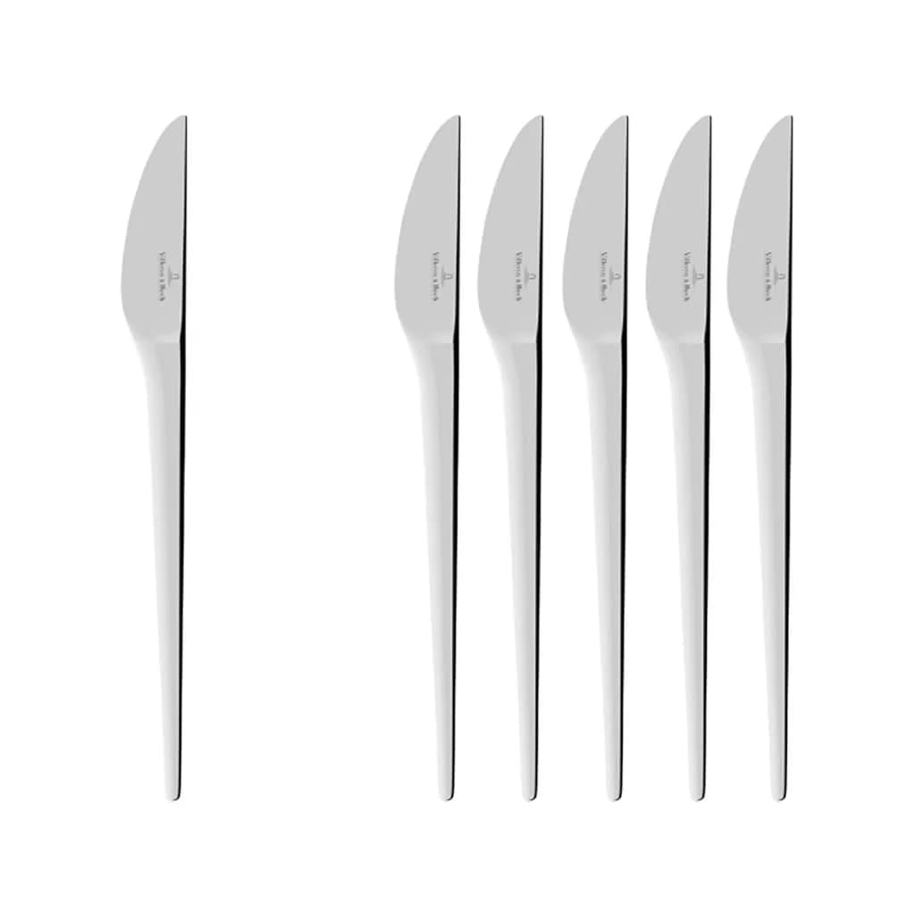 Villeroy & Boch Tafelmesser NewMoon 6er Set silber Edelstahl