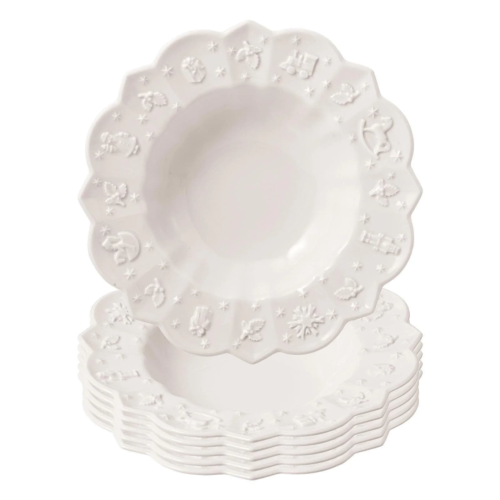 Villeroy & Boch Toy's Delight Royal Classic Suppenteller 23,2 cm 6er Set Weiß