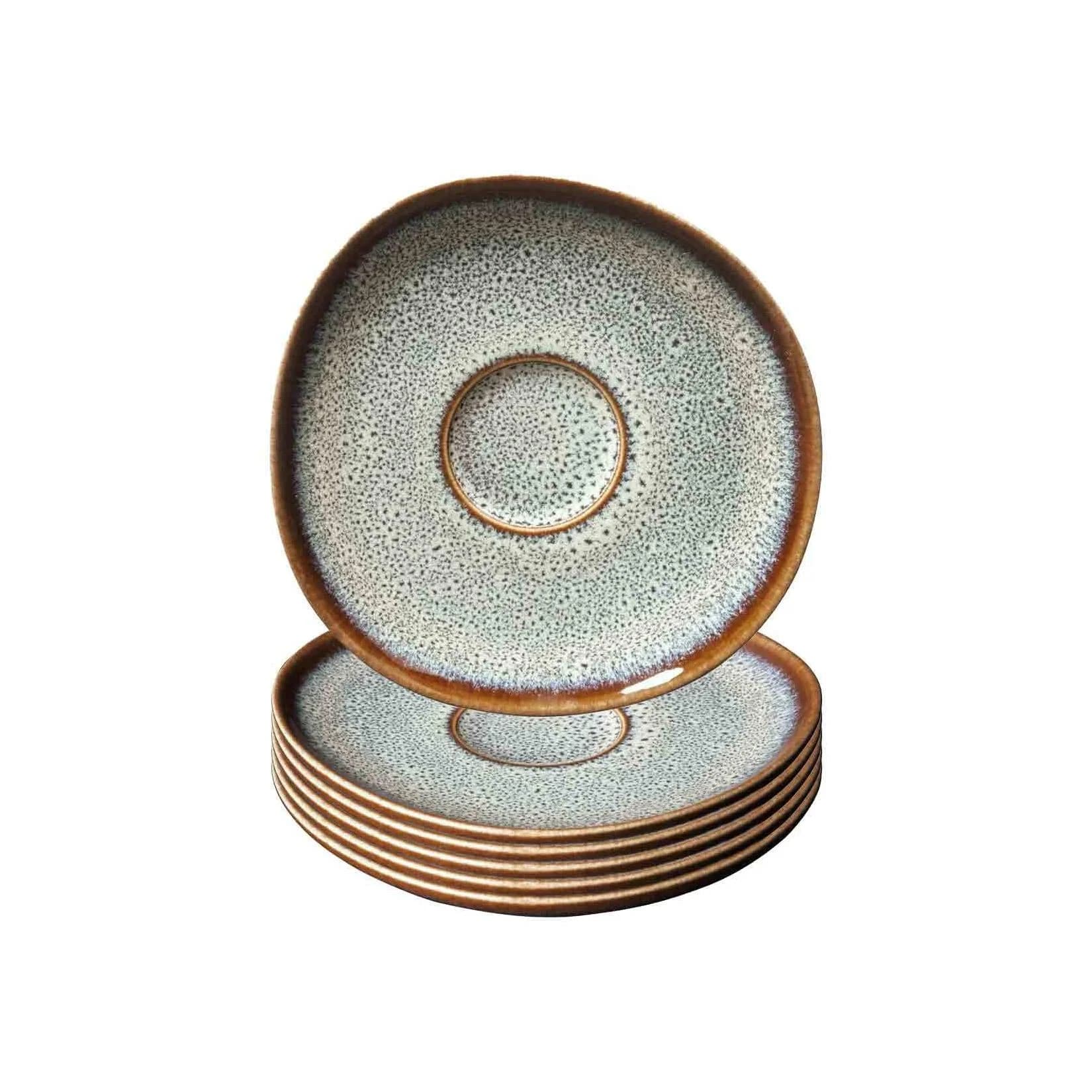 like. by Villeroy & Boch Lave Kaffeeuntertassen 6er Set Beige Steingut