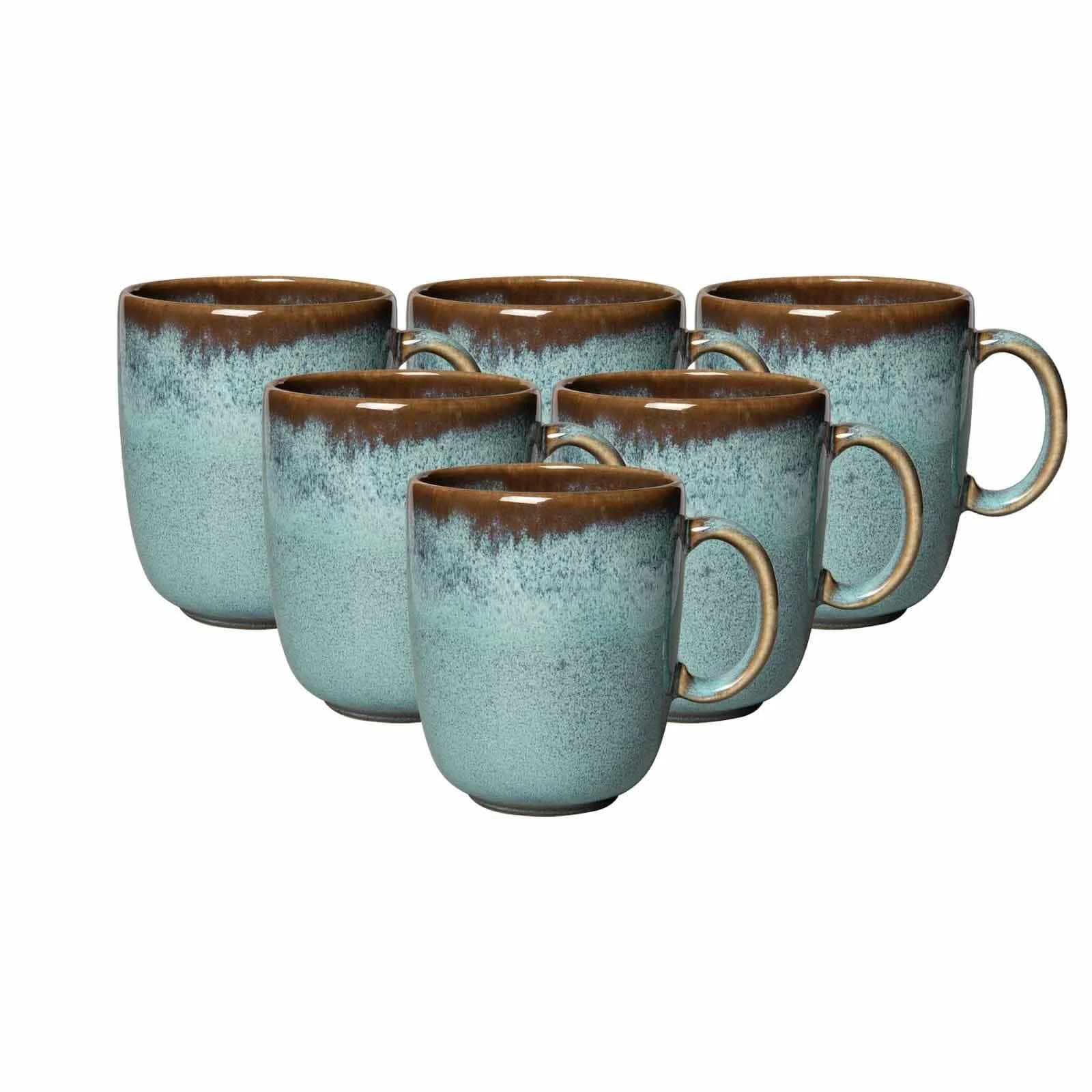 like. by Villeroy & Boch Becher mit Henkel Lave 400 ml 6er Set Blau - Bild 2