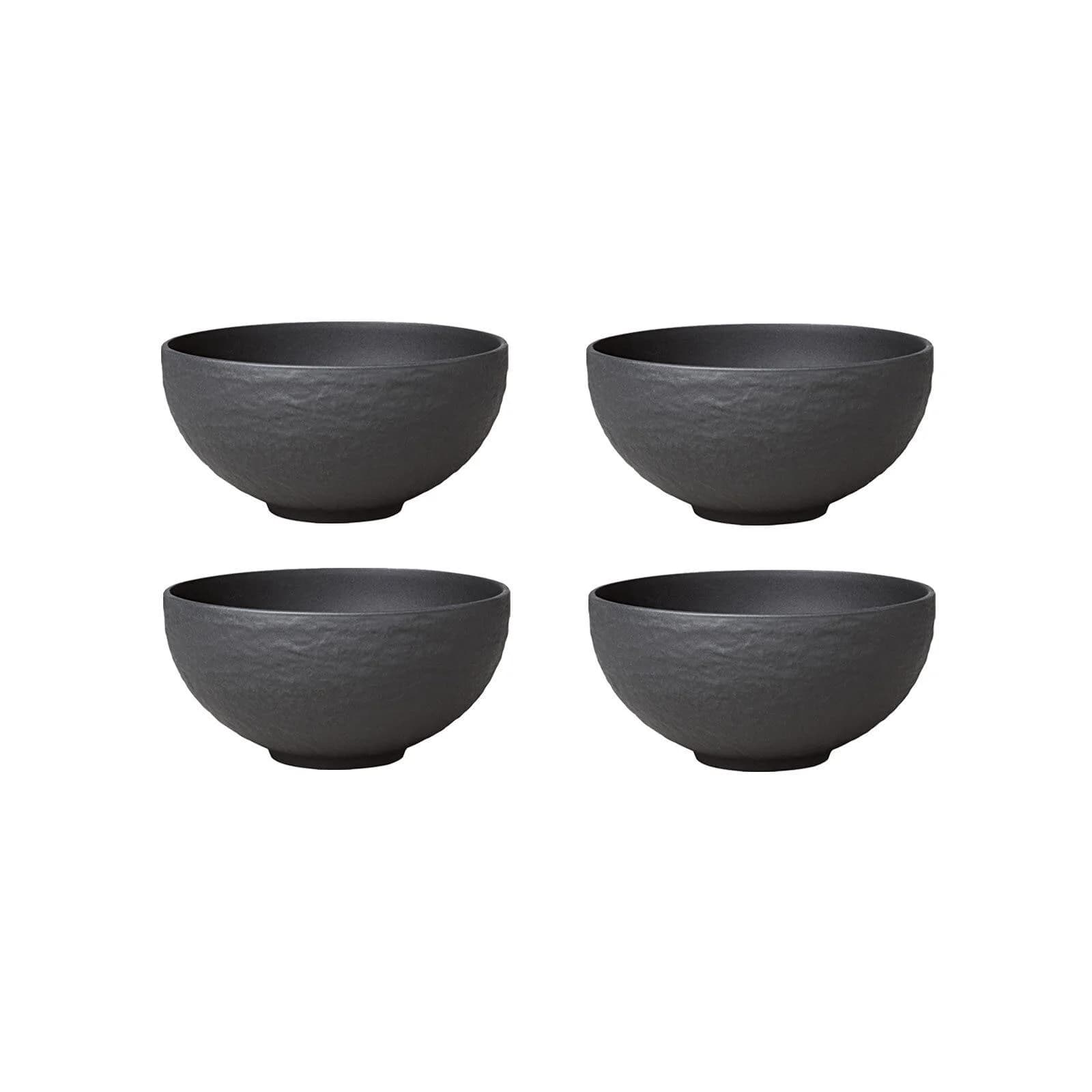 Villeroy & Boch Suppenschale Manufacture Rock Schwarz 4er-Set