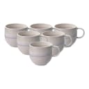 like. by Villeroy & Boch Henkelbecher Perlemor Sand 6er Set Beige Porzellan Bild 2