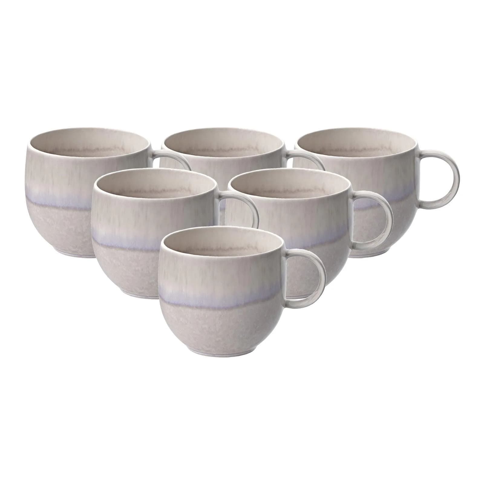 like. by Villeroy & Boch Henkelbecher Perlemor Sand 6er Set Beige Porzellan - Bild 2