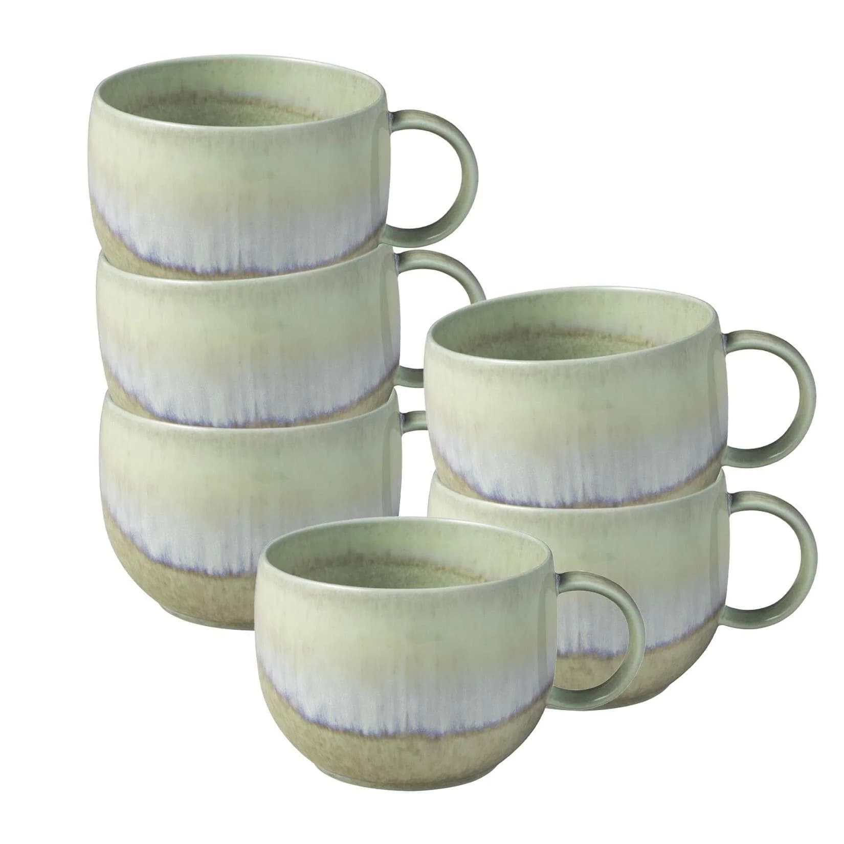 like. by Villeroy & Boch Kaffeetassen Perlemor Alga 6er Set Grün