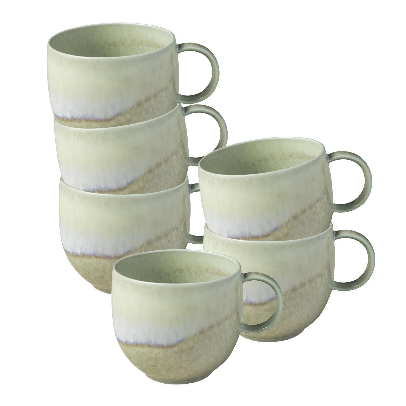 like. by Villeroy & Boch Henkelbecher Perlemor Alga 6er Set Grün Porzellan - Bild 2