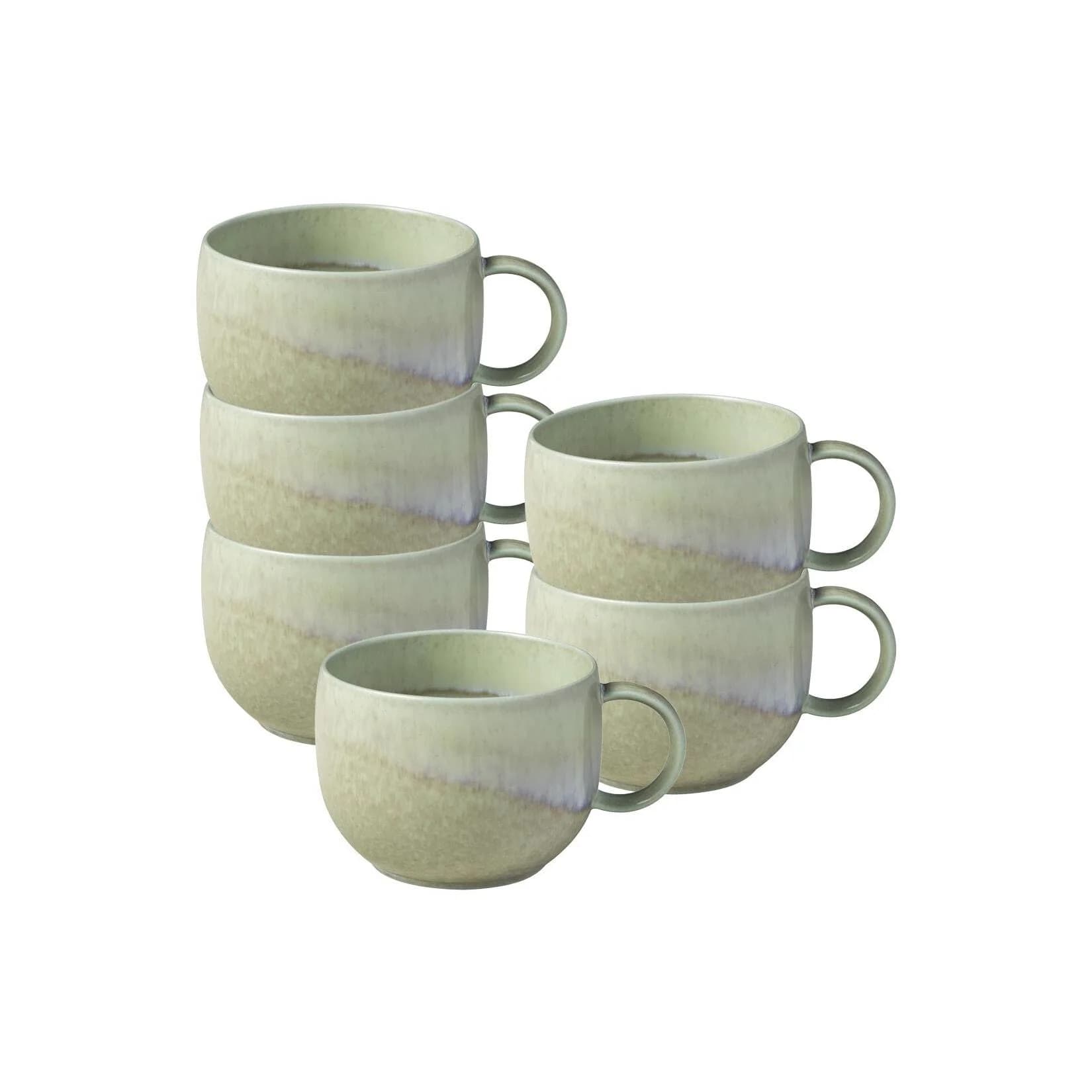 like. by Villeroy & Boch Espressotassen 60 ml 6er Set Perlemor Alga Grün