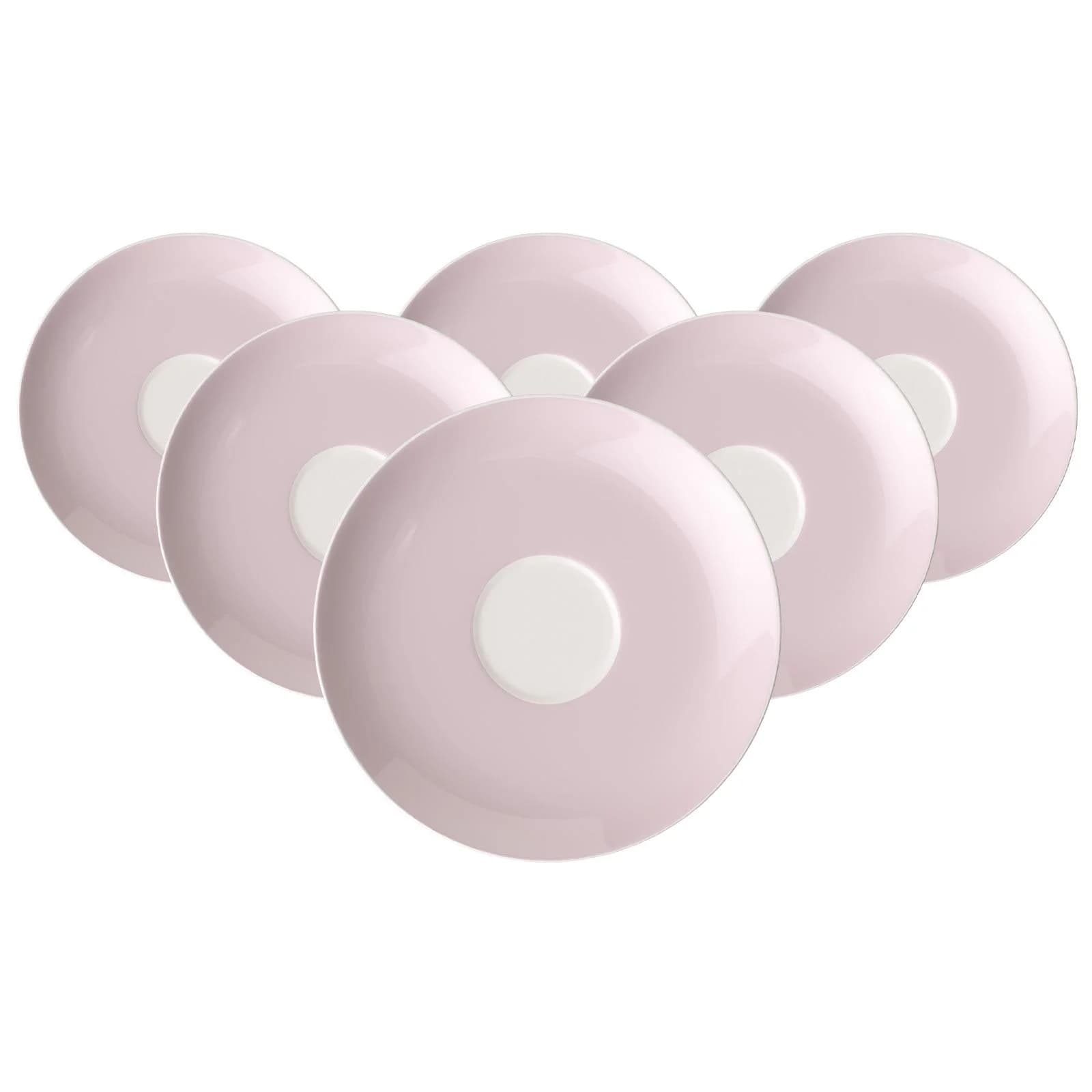 Villeroy & Boch Rose Garden Frühstücksuntertasse 6er Set Rosa