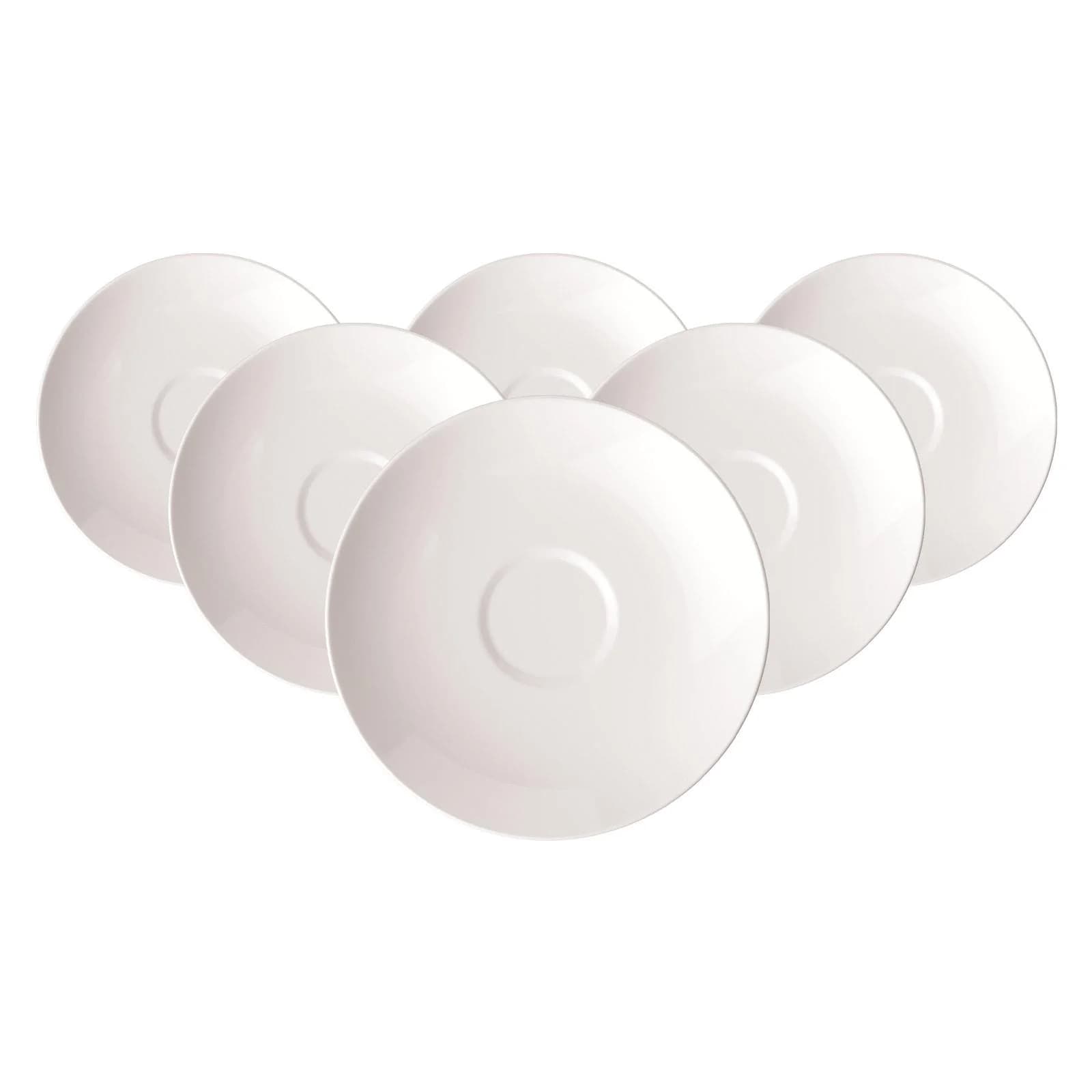 Villeroy & Boch Rose Garden Kaffee-/Teeuntertassen 6er Set Weiß
