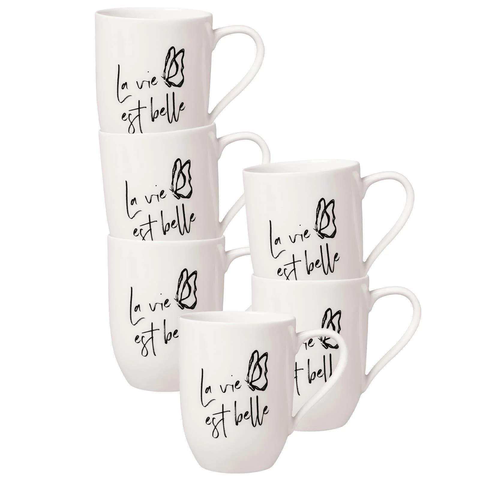 Villeroy & Boch Becher 'La vie est belle' Statement 290 ml 6er Set weiß