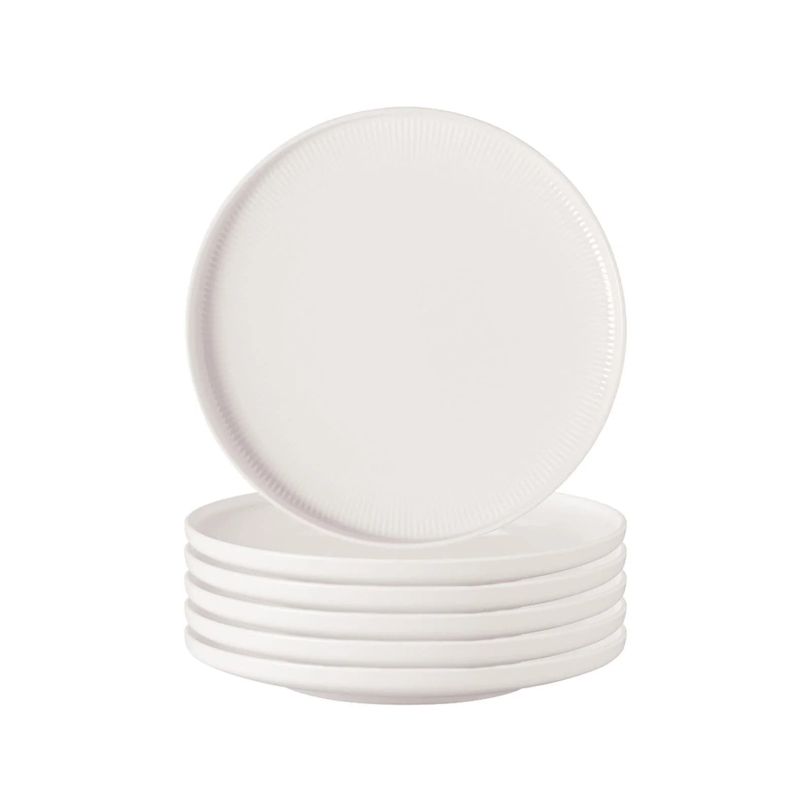 Villeroy & Boch Frühstücksteller Afina 22 cm 6er Set Weiß